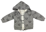 Sweatjacke Hoddie, Sweatshirt & Hose im Set - in grau für Babys - 100% Baumwolle