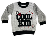 Pullover & Hose Set in grau mit "Cool Kid" Motiv für Baby Jungen