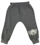 Weste Jacke mit Kapuze, Sweatshirt & Hose Set - mit Elefant Motiv in grau für Babys