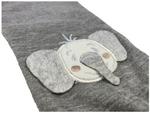 Weste Jacke mit Kapuze, Sweatshirt & Hose Set - mit Elefant Motiv in grau für Babys