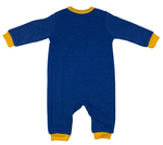 Overall für Babys im Pinguin Design in blau und Reißverschluss