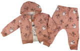 Sweatjacke mit Sweatshirt & Hose Set mit Motiven für 6 bis 18 Monate Babys