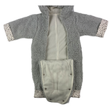 Overall Baumwolle/Cotton in grau für Babys 3 bis 9 Monate