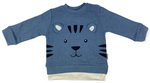 Sweatshirt & Hose Set in blau mit Tigermotiv für Babys bis 12 Monate