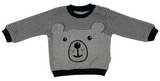 Sweatshirt & Hose Set in grau/schwarz mit Bärchen Motiv für Babys - 100% Baumwolle