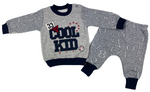 Pullover & Hose Set grau mit Motiv für Babys Jungen