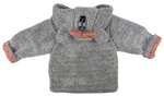 Jacke mit Kapuze & Hose Set in grau/aprikose mit Maus Motiv für Babys Mädchen