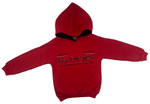 Hoodie Pullover mit Kapuze & Hose Set in rot/schwarz mit Bauchtasche für Kinder