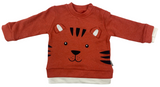 Sweatshirt & Hose Set in orange mit Tiger Motiv für Babys - 100% Baumwolle