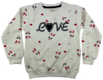 Pullover mit Rundhals in LOVE Motiv verschiedene Farben für Kinder Jungen & Mädchen